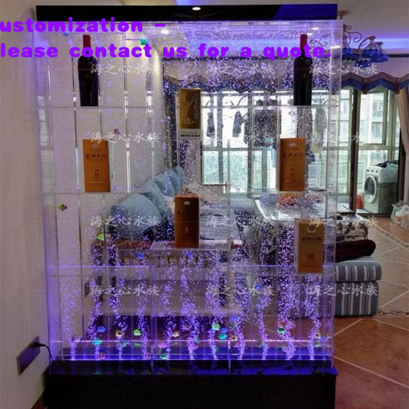 Commercial Glass Printing - カスタムメイド屋内商業用仕切りワインディスプレイスタンド壁面印刷アクリル密閉ガラスバブルウォールデコレーション屋内装飾
