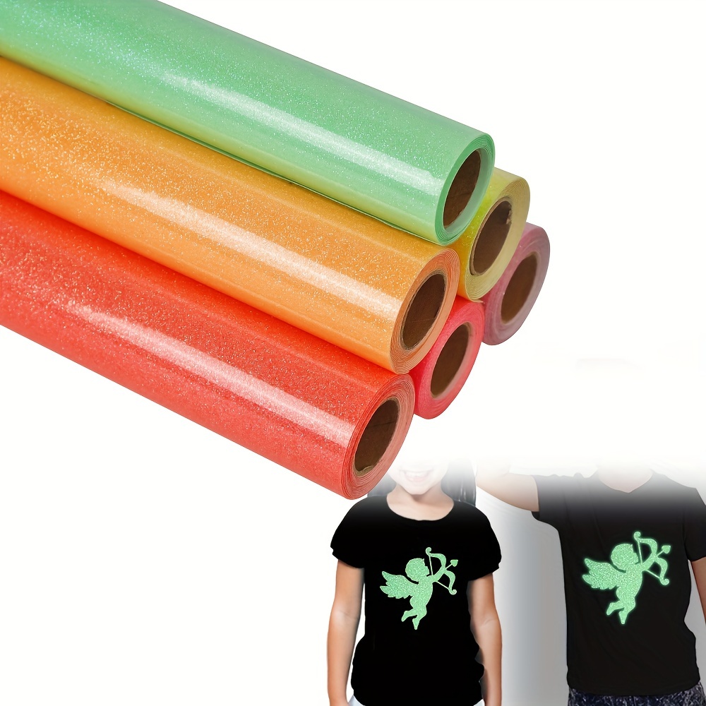 Heat Transfer Vinyl Roll - グリッターHTV熱転写ビニールロール 12インチ×10フィート PUストレッチ アイロン接着ビニール Tシャツ用 (10フィート、Z1-グリッター、PU)