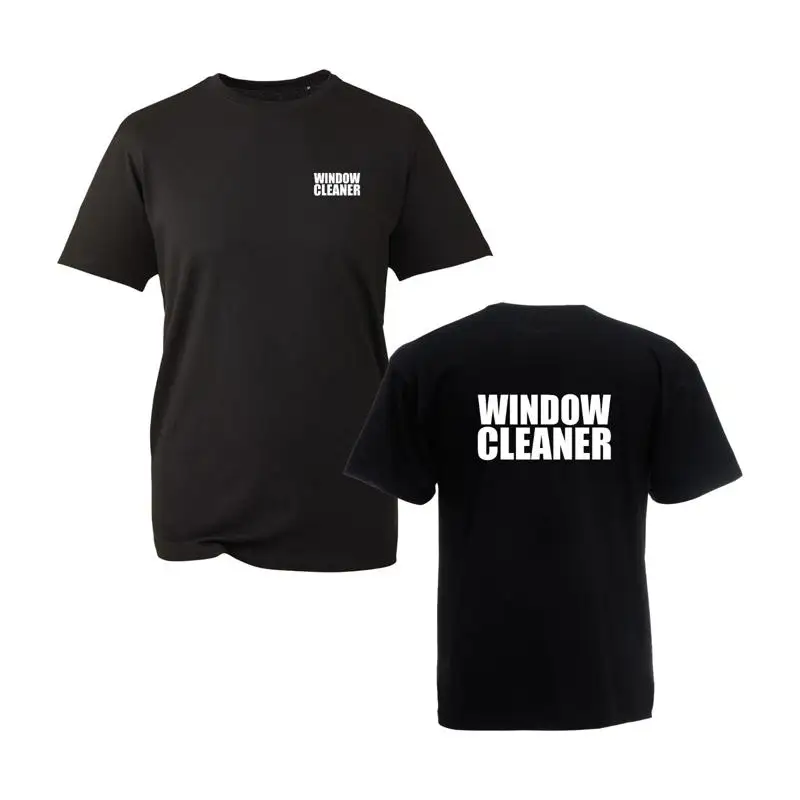 Commercial Glass Printing - 窓掃除プリントTシャツ ガラス表面の清掃 住宅用・商業用作業