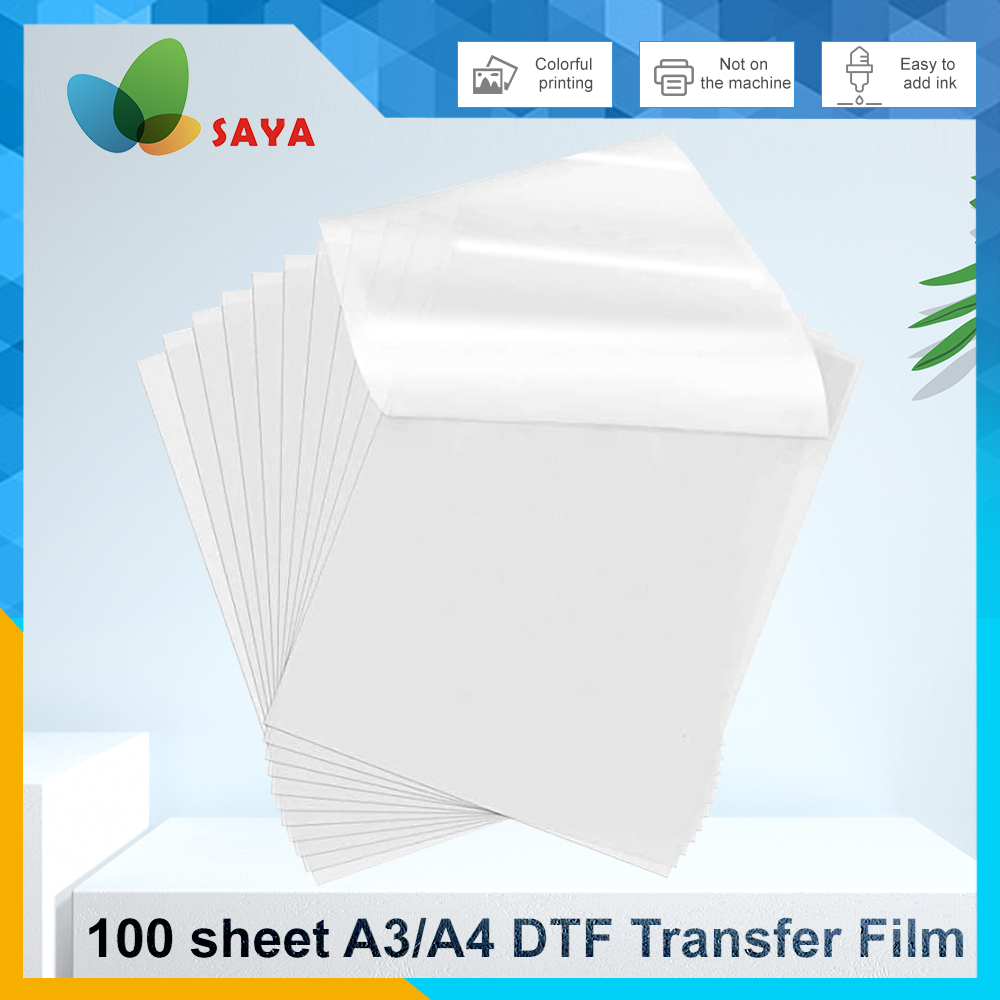 Heat Transfer Vinyl Roll - 50/100 個 DTF フィルム A3/A4 両面粘着フィルム転写