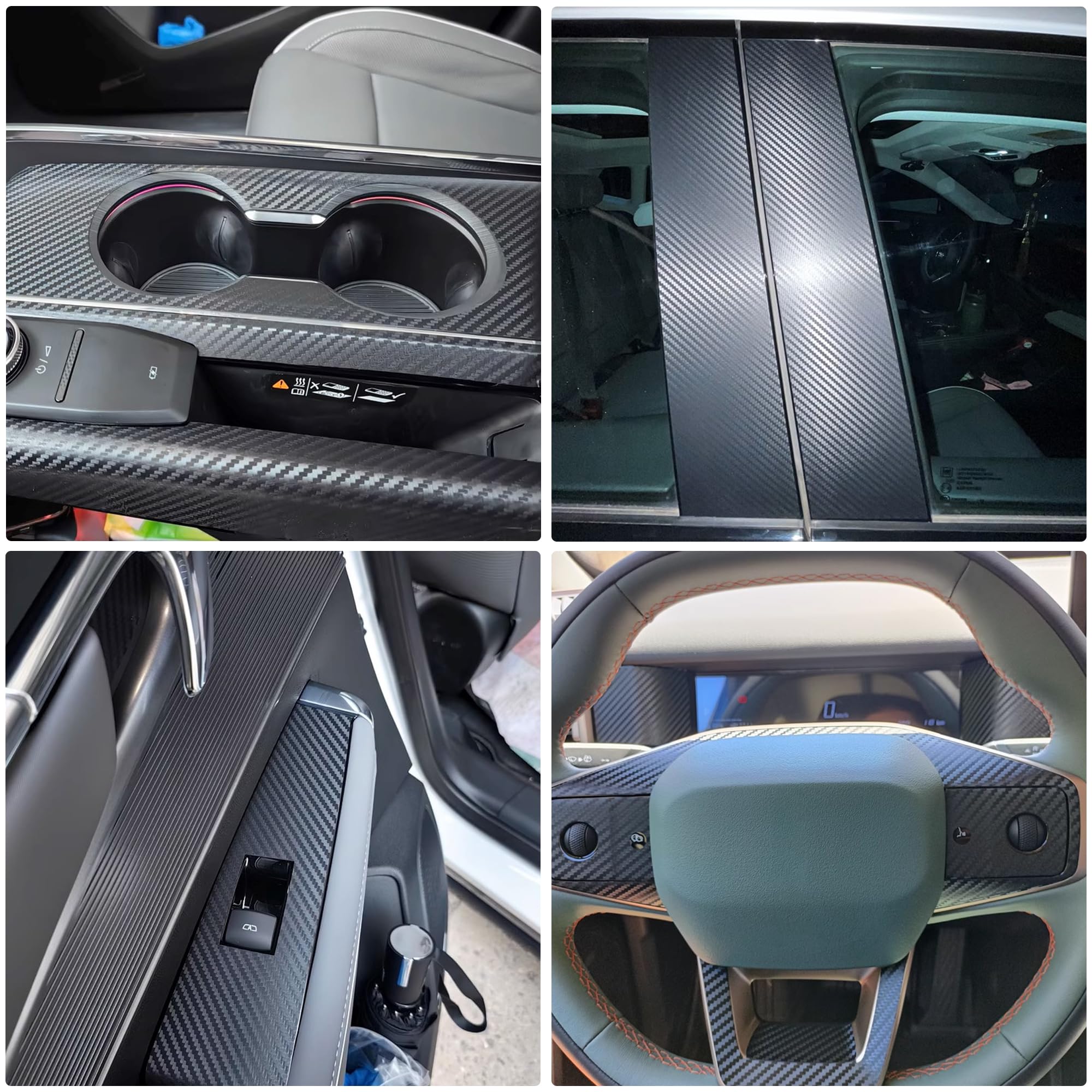 カーボンファイバー自動車粘着テープロールマットブラック保護車 - Heat Transfer Vinyl Roll のレビューと価格
