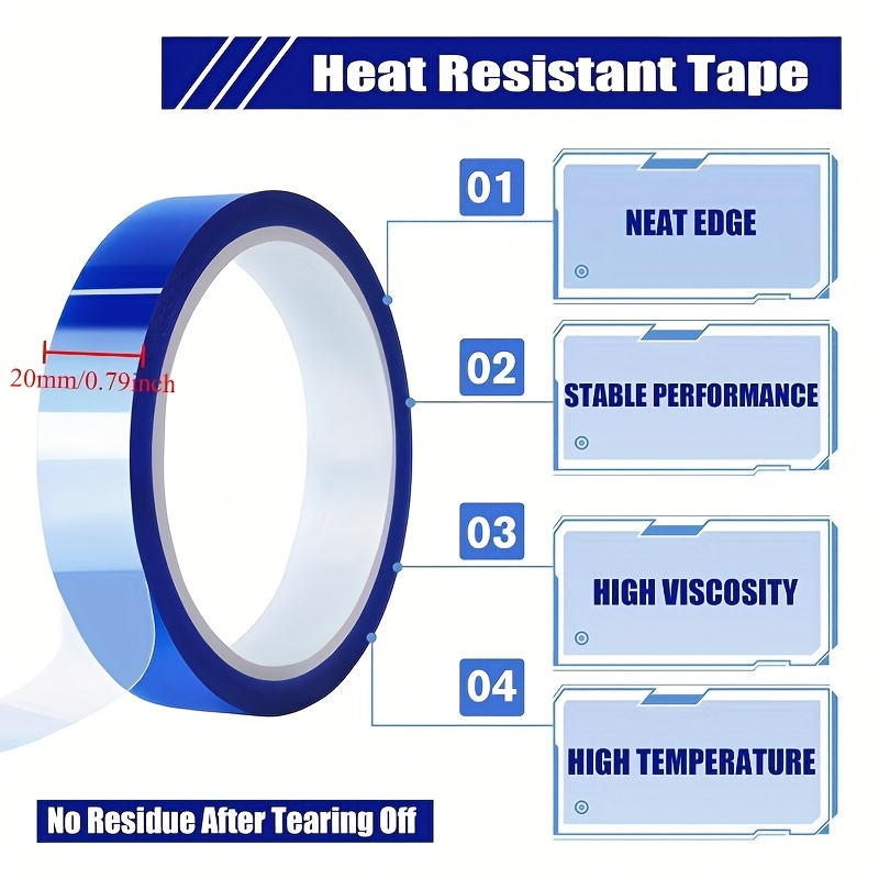 YITAPE 4個入り ブルー 熱転写テープ 高温耐性 残留 - Heat Transfer Vinyl Roll のレビューと価格