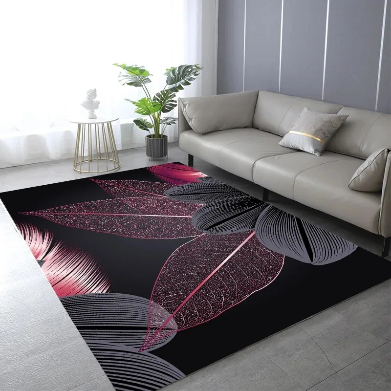 抽象的な黒金色の植物の葉のカーペットアートプリントデザイン、 - Commercial Printing And Design のレビューと価格