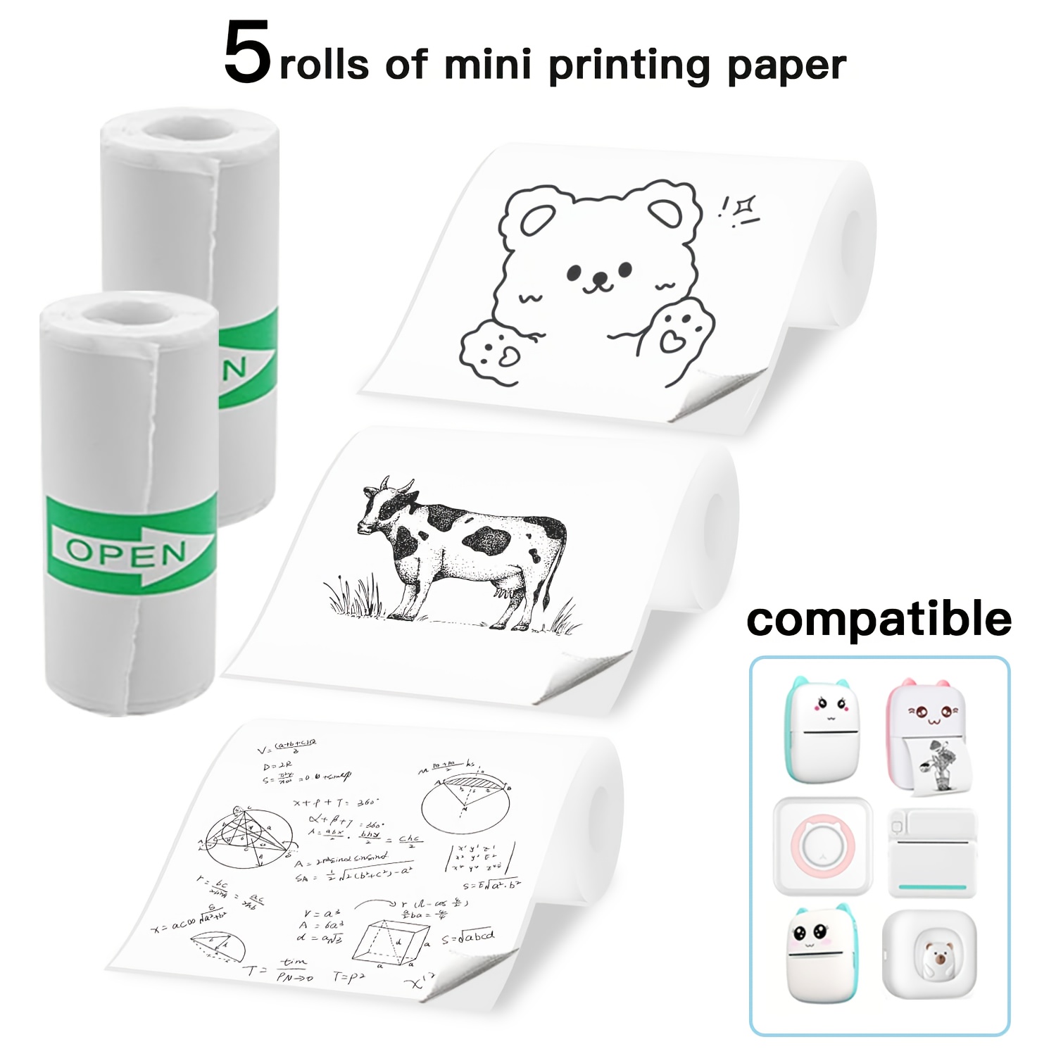 5-10-20 ミニ印刷用紙、感熱ステッカー用紙、粘着式、ミ - Heat Transfer Vinyl Roll のレビューと価格