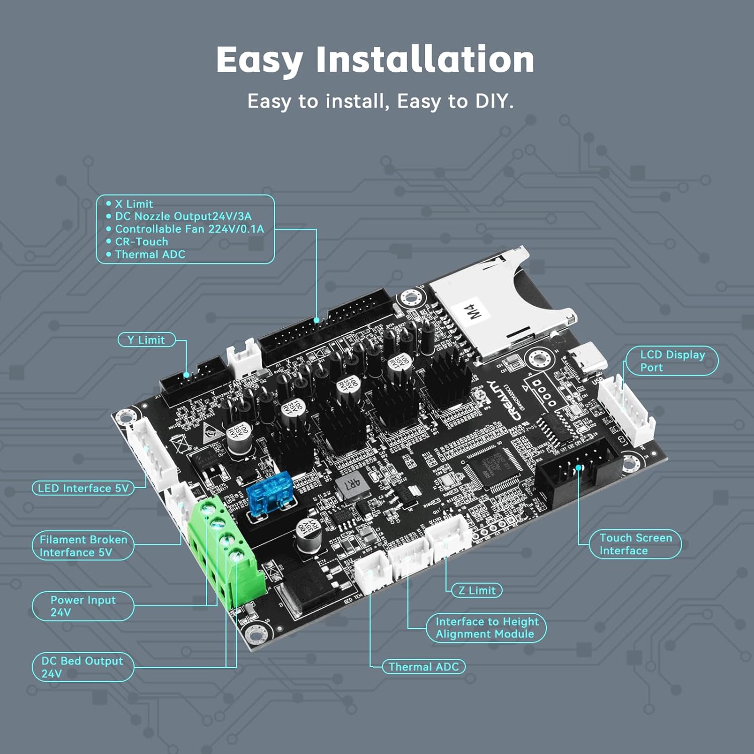 Creality-サイレントマザーボード,3Dプリンター用, - Creality Printer Ender 3 のレビューと価格